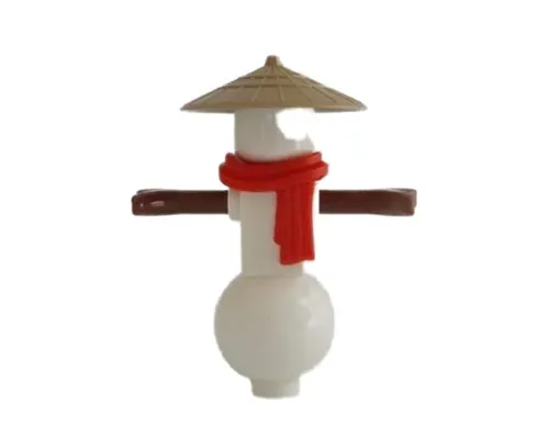 Snowman - Red Scarf, Conical Hat Image