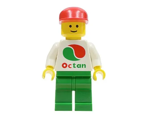 Octan - White Logo, Green Legs, Red Cap Short Bill (Reissue) Image