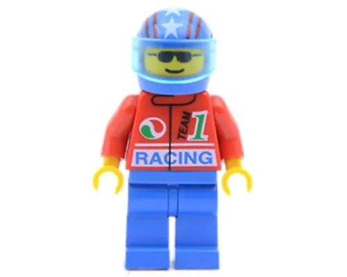 Octan - Racing, Blue Legs, Blue Helmet 4 Stars & Stripes, Trans-Light Blue Visor Image