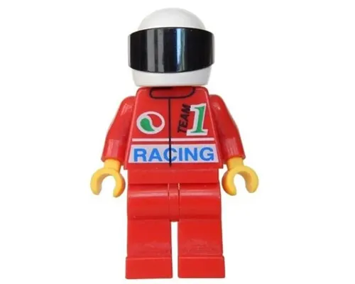 Octan - Racing, Red Legs, White Helmet, Black Visor Image