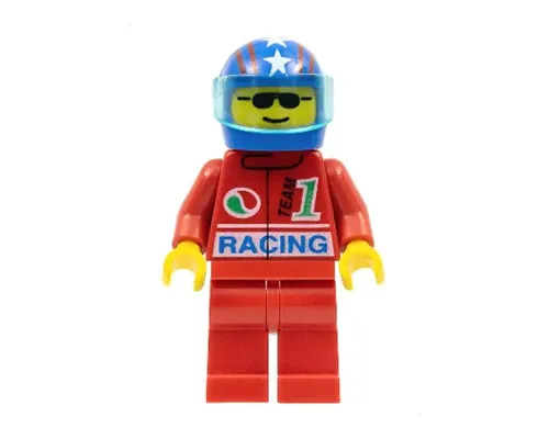 Octan - Racing, Red Legs, Blue Helmet 4 Stars & Stripes, Trans-Light Blue Visor Image