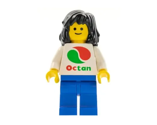 Octan - White Logo, Blue Legs, Black Mid-Length Female Hair Image