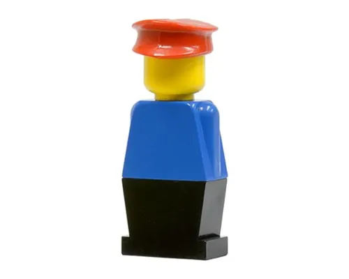 Legoland - Blue Torso, Black Legs, Red Hat Image