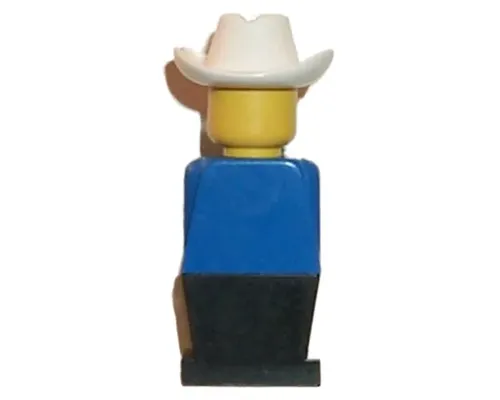 Legoland - Blue Torso, Black Legs, White Cowboy Hat Image