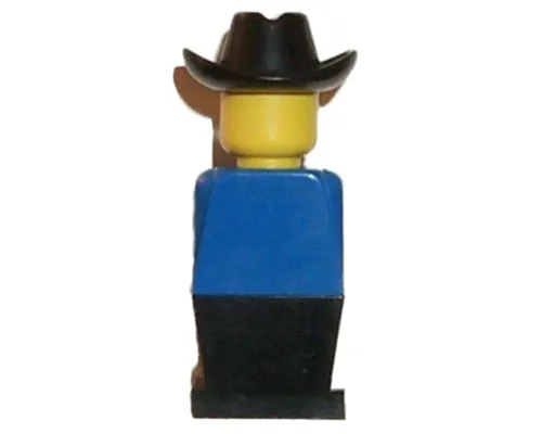 Legoland - Blue Torso, Black Legs, Black Cowboy Hat Image