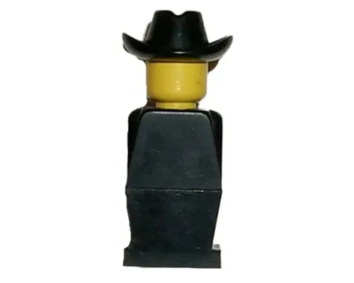 Legoland - Black Torso, Black Legs, Black Cowboy Hat Image