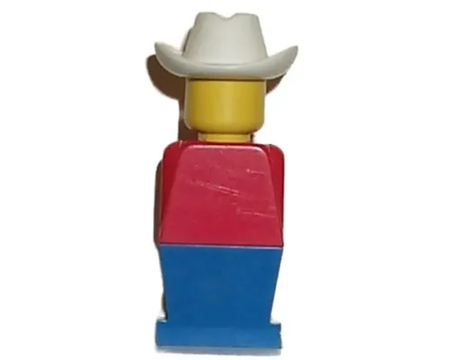 Legoland - Red Torso, Blue Legs, White Cowboy Hat Image