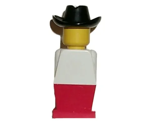 Legoland - White Torso, Red Legs, Black Cowboy Hat Image