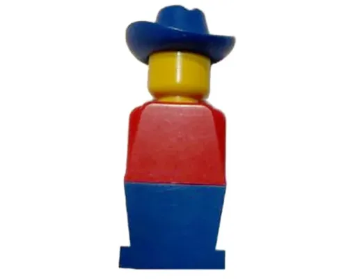 Legoland - Red Torso, Blue Legs, Blue Cowboy Hat Image