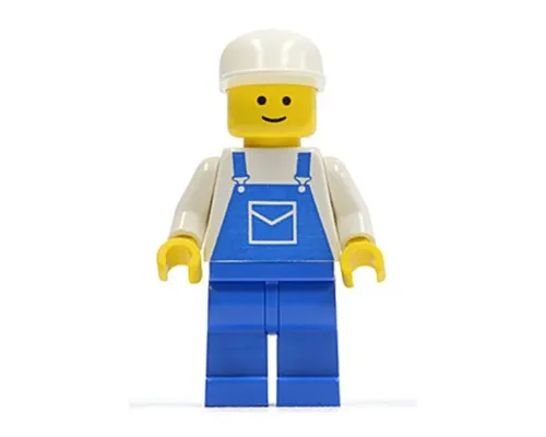 Overalls Blue with Pocket, Blue Legs, White Cap Image