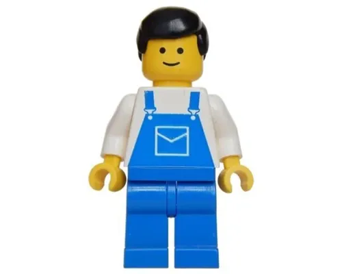 Overalls Blue with Pocket, Blue Legs, Brown Male Hair Image