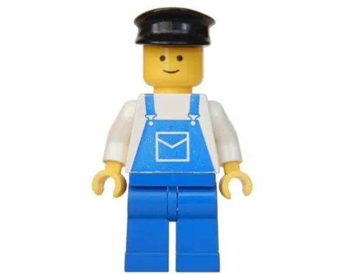 Overalls Blue with Pocket, Blue Legs, Black Hat Image