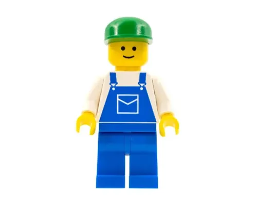 Overalls Blue with Pocket, Blue Legs, Green Cap Image