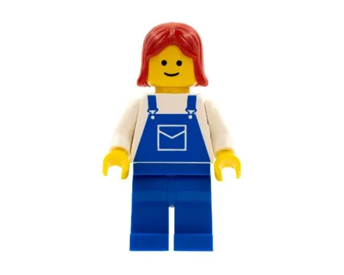 Overalls Blue with Pocket, Blue Legs, Red Female Hair Image