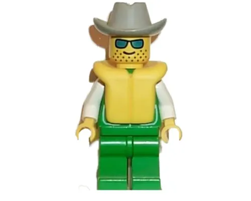 Jacket Green with 2 Large Pockets - Green Legs, Light Gray Cowboy Hat Image