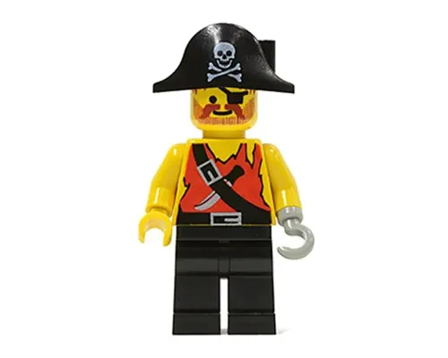 Pirate Shirt with Knife, Black Legs, Black Pirate Hat with Skull Image