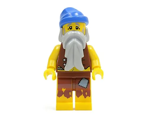 Pirate Vest and Anchor Tattoo, Gray Beard, Blue Bandana (Castaway) Image