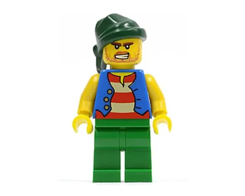 Pirate Blue Vest, Green Legs, Dark Green Bandana, Bared Teeth Image