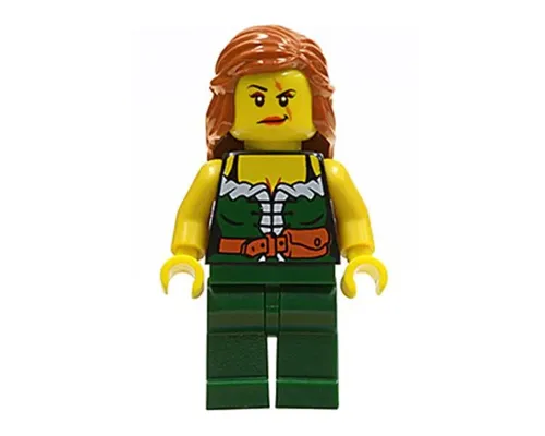 Pirate Female, Dark Green Legs, Scar over Left Eye Image