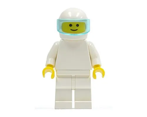 Plain White Torso with White Arms, White Legs, White Helmet, Trans-Light Blue Visor Image