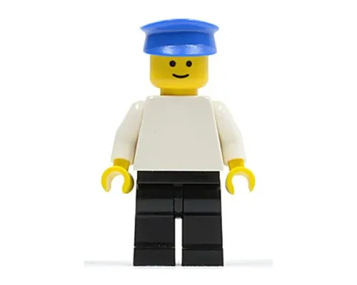 Plain White Torso with White Arms, Black Legs, Blue Hat Image