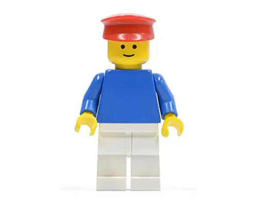 Plain Blue Torso with Blue Arms, White Legs, Red Hat Image