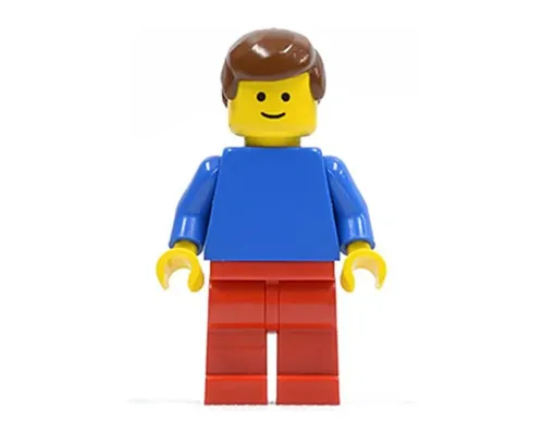 Plain Blue Torso with Blue Arms, Red Legs, Brown Male Hair Image