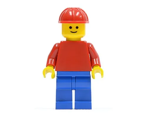 Plain Red Torso with Red Arms, Blue Legs, Red Construction Helmet Image