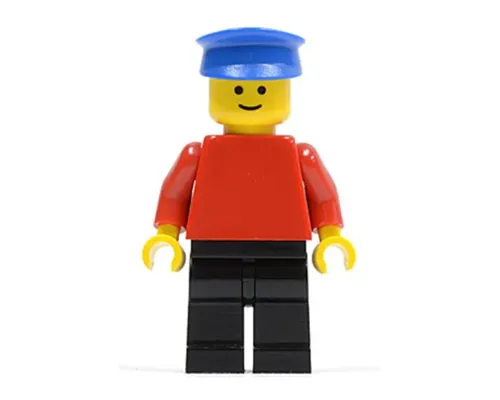 Plain Red Torso with Red Arms, Black Legs, Blue Hat Image