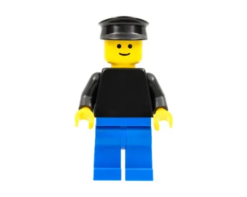 Plain Black Torso with Black Arms, Blue Legs, Black Hat Image