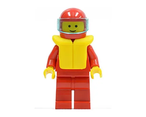 Plain Red Torso with Red Arms, Red Legs, Red Helmet, Trans-Light Blue Visor, Life Jacket Image