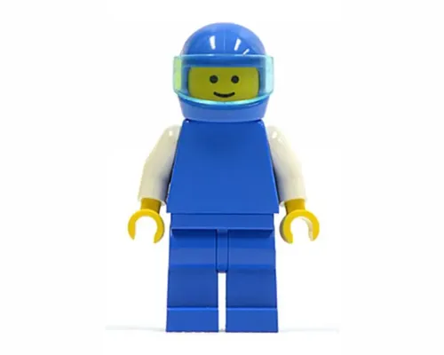 Plain Blue Torso with White Arms, Blue Legs, Blue Helmet, Trans-Light Blue Visor Image