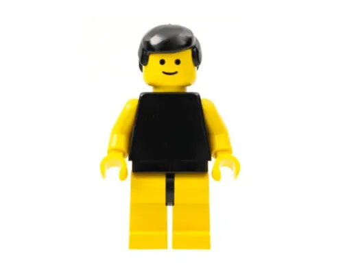 Plain Black Torso with Yellow Arms, Yellow Legs, Black Male Hair Image