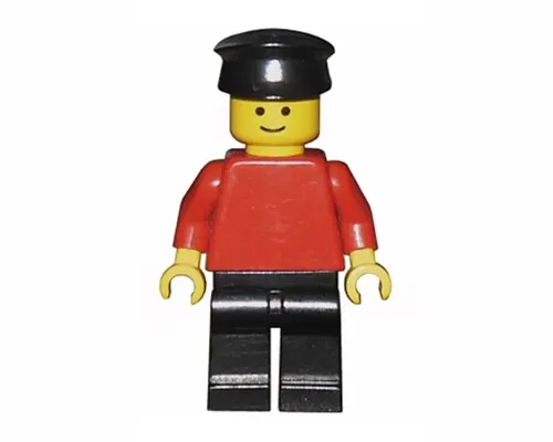 Plain Red Torso with Red Arms, Black Legs, Black Hat Image