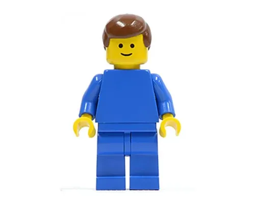 Plain Blue Torso with Blue Arms, Blue Legs, Brown Male Hair Image