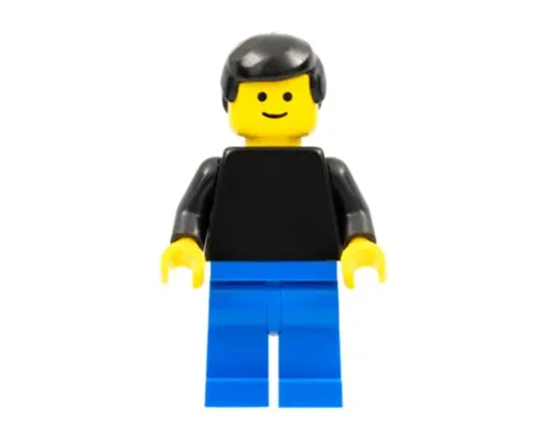 Plain Black Torso with Black Arms, Blue Legs, Black Male Hair Image