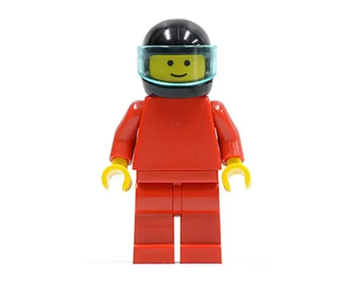 Plain Red Torso with Red Arms, Red Legs, Black Helmet, Trans-Light Blue Visor Image