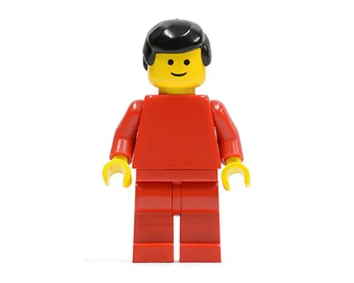 Plain Red Torso with Red Arms, Red Legs, Black Male Hair Image