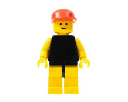 Plain Black Torso with Yellow Arms, Yellow Legs, Red Cap Image