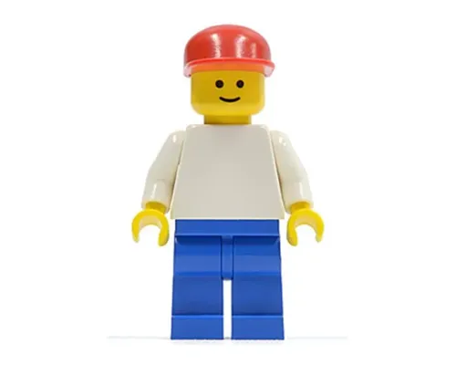 Plain White Torso with White Arms, Blue Legs, Red Cap Image