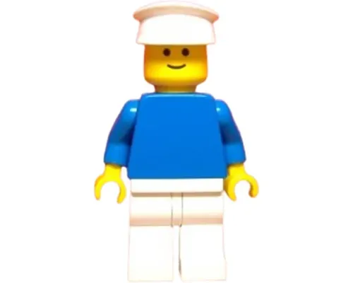 Plain Blue Torso with Blue Arms, White Legs, White Hat Image