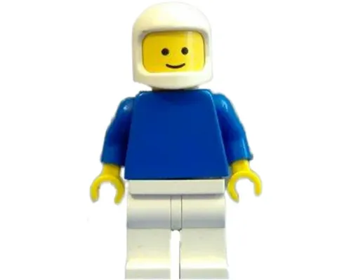 Plain Blue Torso with Blue Arms, White Legs, White Classic Helmet Image