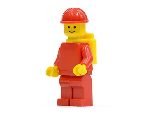 Plain Red Torso with Red Arms, Red Legs, Red Construction Helmet, Yellow Air Tanks Image