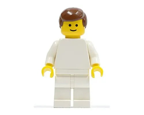 Plain White Torso with White Arms, White Legs, Brown Male Hair Image