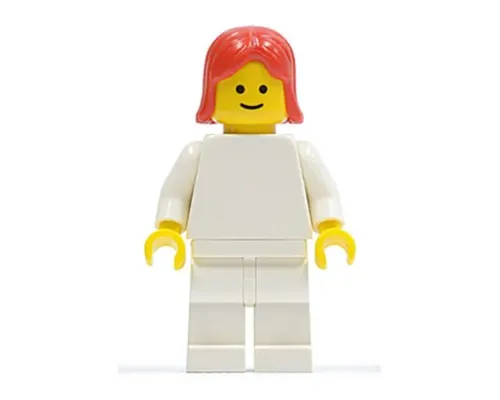 Plain White Torso with White Arms, White Legs, Red Female Hair Image