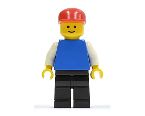 Plain Blue Torso with White Arms, Black Legs, Red Cap Image