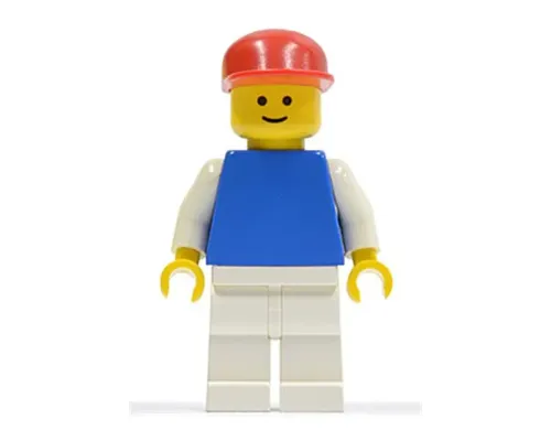 Plain Blue Torso with White Arms, White Legs, Red Cap Image