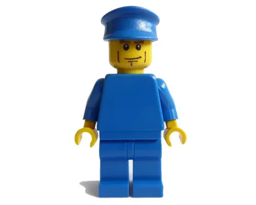 Plain Blue Torso with Blue Arms, Blue Legs, Blue Hat with Pilot Torso Sticker Image