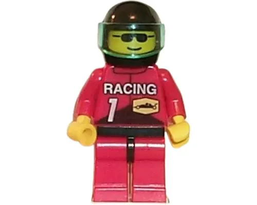 Racing Team 1, Black Helmet, Trans-Light Blue Visor Image