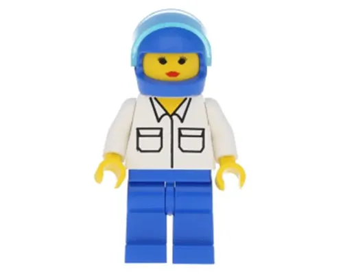 Shirt with 2 Pockets, Blue Legs, Blue Helmet, Trans-Light Blue Visor Image